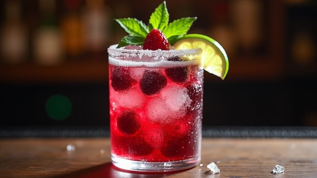 Winter Berry Mojito With Fresh Mint