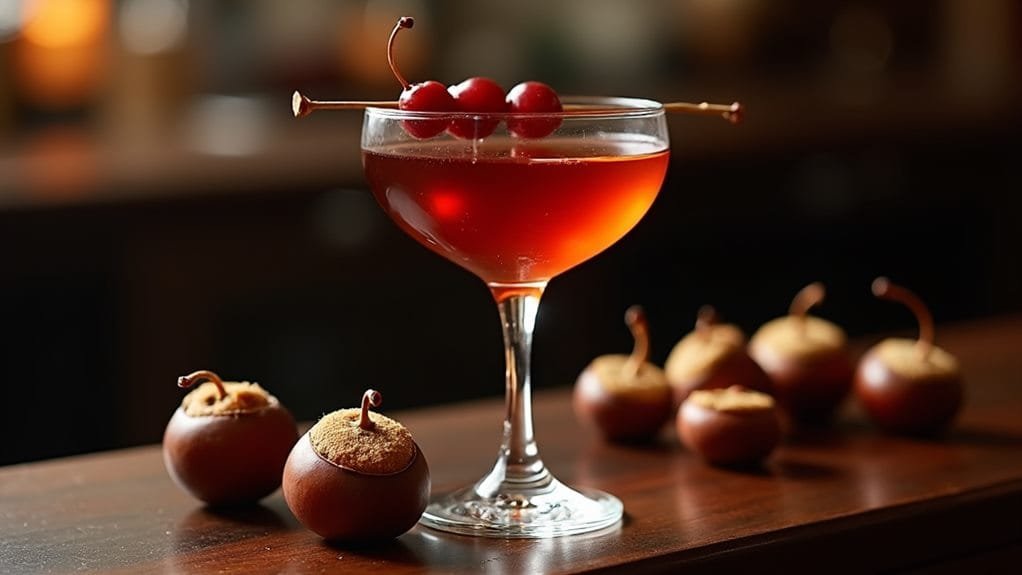 Roasted Chestnut Manhattan With Cherry 6 roast chestnuts until split