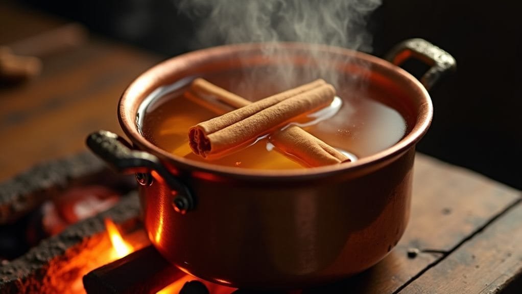 Fireside Orange Whiskey With Cinnamon 8 slowly heat the mixture
