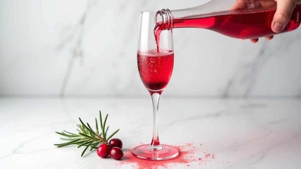 Winter Solstice Spritz With Cranberry 8 slowly incorporate cranberry juice