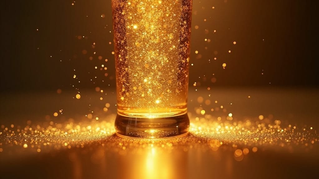 Golden Star Champagne With Edible Glitter 9 sprinkle serve enjoy