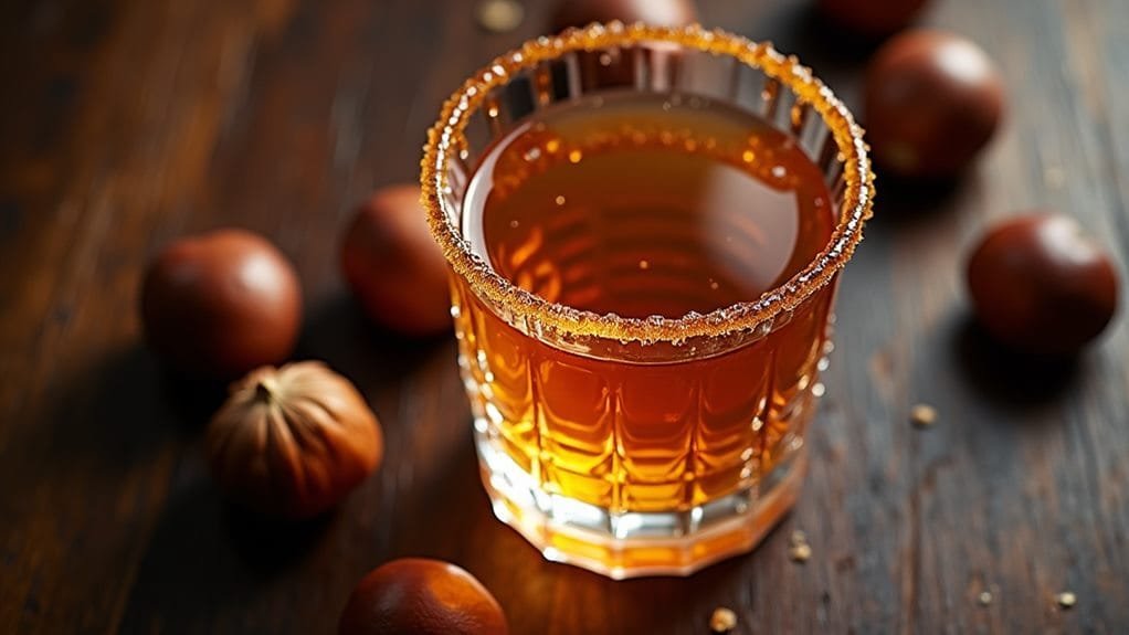 Roasted Chestnut Liqueur With Caramel Rim 3 step by step culinary instructions