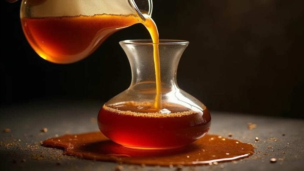 Roasted Chestnut Liqueur With Caramel Rim 6 strain and filter mixture