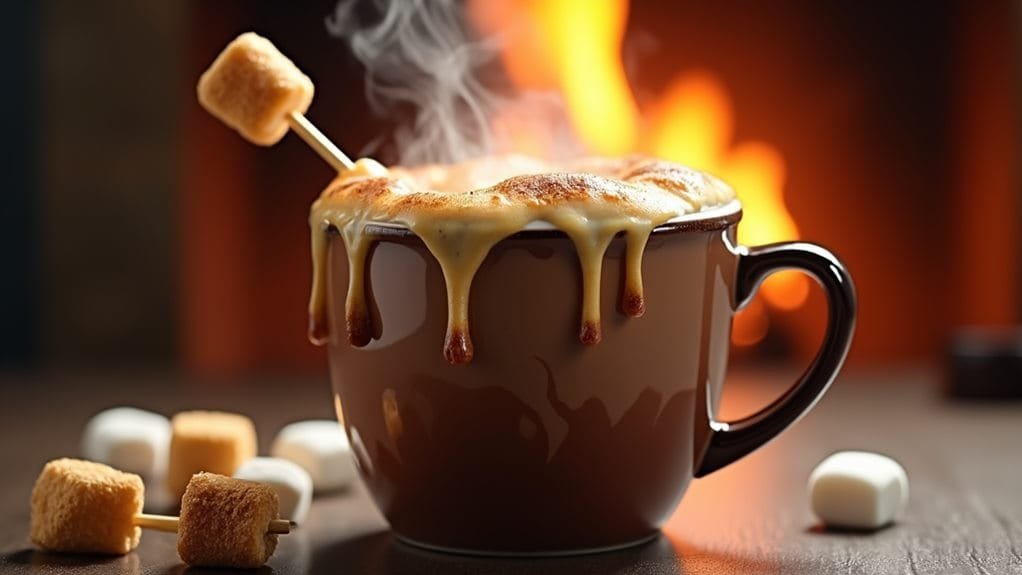 Toasted Marshmallow Hot Chocolate Cocktail