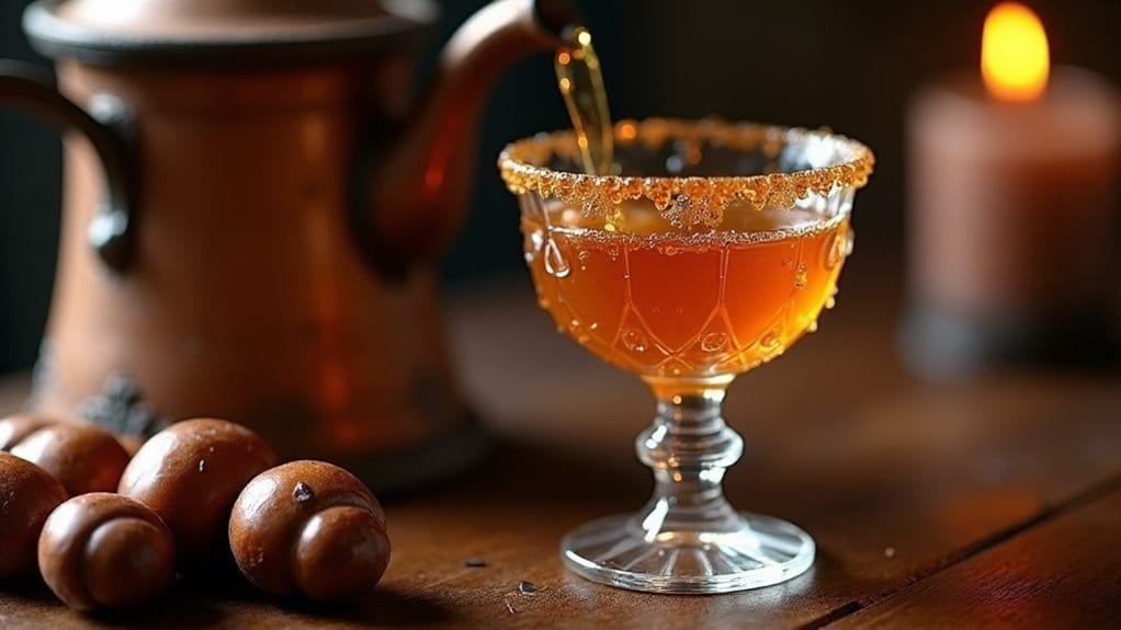 Roasted Chestnut Liqueur With Caramel Rim 1 understanding past events significance