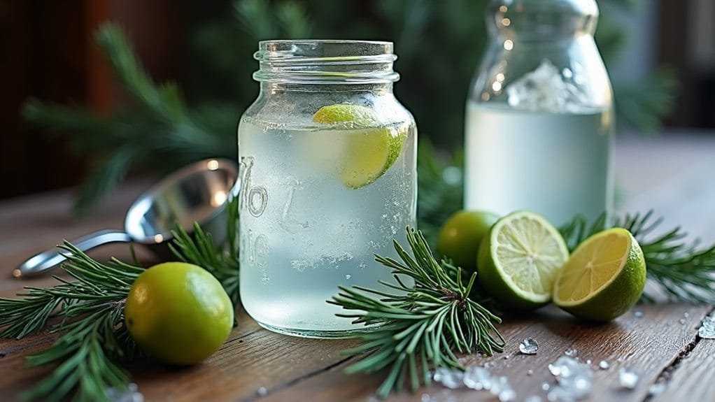 Christmas Forest Pine Vodka and Lime 5 vodka infusion with needles